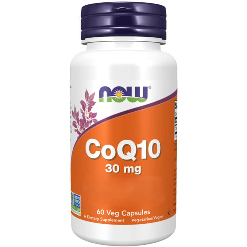 Now Foods, CoQ10 (Coenzyme Q10), 30mg, High Dose, 60 Vegan Capsules, Lab-Tested, Gluten Free, Vegetarian, Soy Free, Non GMO 60 count (Pack of 1)