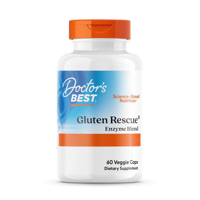 Doctor's Best Gluten Rescue with Glutalytic, Enzyme Complex, 60 Vegan Capsules, Laboratory Tested, Gluten Free, Soy Free, Vegetarian, Non-GMO