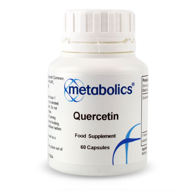 Metabolics Quercetin 250mg Capsules, Natural Flavonoid from Sophora Japonica — UK Made GMP Certified — Pure, Additive-Free Formula — Vegan — 60 Capsules