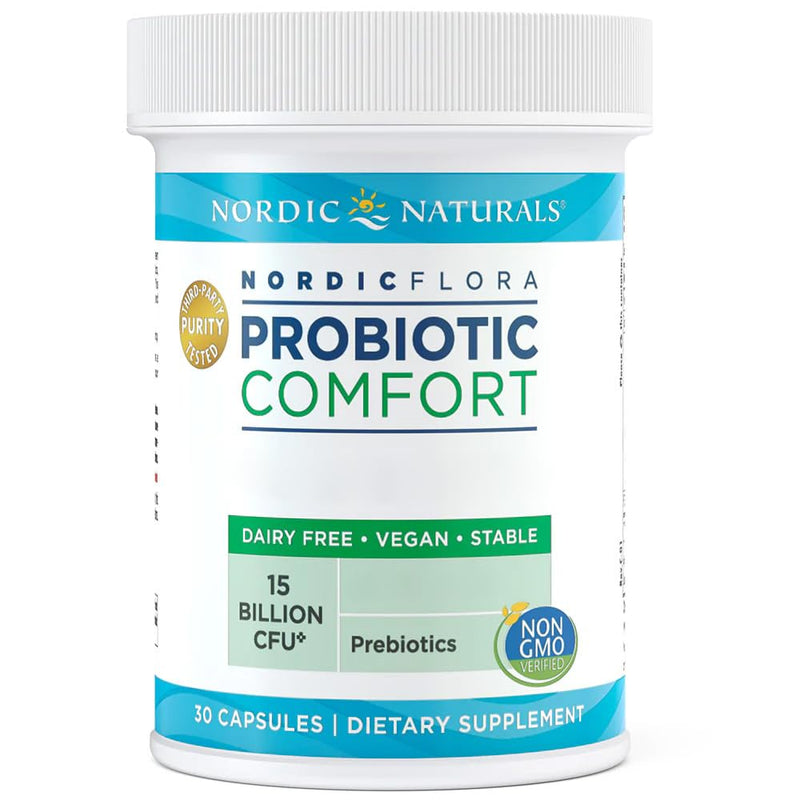 Nordic Naturals, Nordic Flora Probio Comfort, with Good Bacteria Cultures, 30 Capsules, Gluten-Free, Soy-Free, Non-GMO