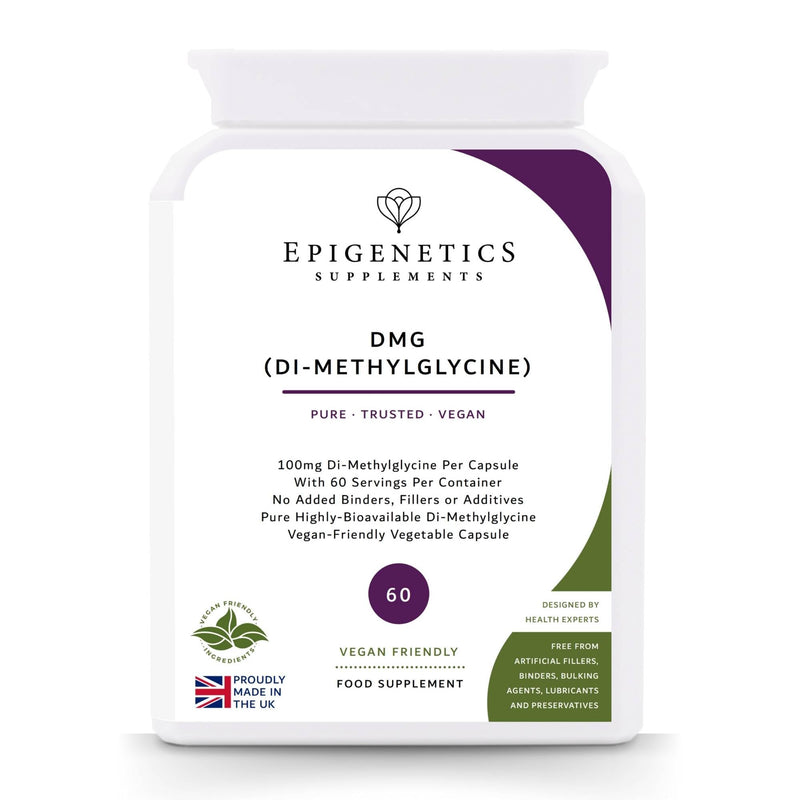 DMG Dimethylglycine 100mg | 2 Months Supply | 100% Pure & Natural Dimethylglycine HCl (DMG) | Vegan Friendly Capsules | Made in UK by Epigenetics