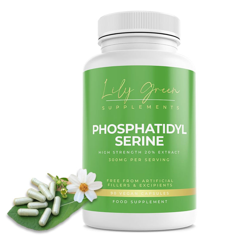 Lily Green Phosphatidylserine Capsules | 300mg Per Serving Cognitive Supplements | High Strength Phosphatidylserine Supplement | Non-GMO & No Artificial Fillers | 90 Vegan Capsules | Made in UK