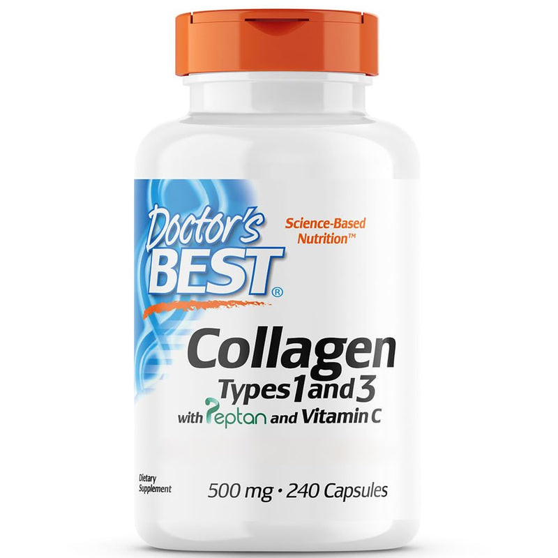 Doctor's Best, Collagen Types 1 and 3 with Vitamin C, 240 Capsules, Highly Dosed, Lab-Tested, Gluten Free, Soy Free, Non-GMO