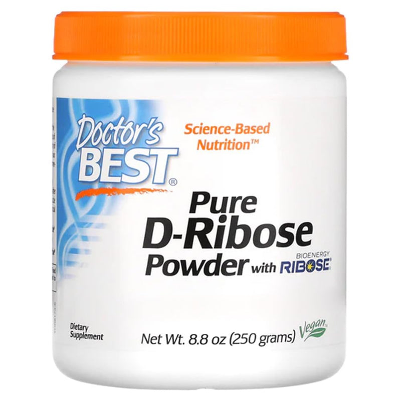 Doctor's Best, D-Ribose Powder, 250g Vegan Powder, Highly Dosed, Lab-Tested, Gluten-Free, Soy-Free, Vegetarian, Non-GMO