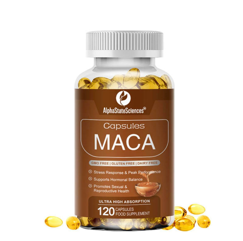 Premium Blend - Maca Root 6000mg, Ashwaghanda 500mg, and More - Energize, Boost Vatality, and Enhance Well Being 120 Capsules - 2months Supply
