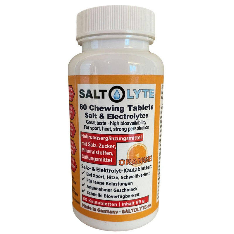 60 Chewing Tablets Orange Salt and Electrolyte Chewable Tablets with Sodium, Magnesium, Potassium, Calcium 60 count (Pack of 1)