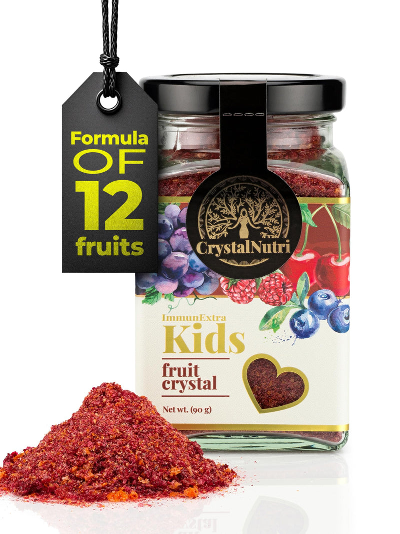 Immunextra Kids 90g – Better Then Freeze Dried Fruit and Veggie - Concentrated Powder with Extra Raspberry - Low Temperature Drying – Preserving Natural enzymes, Rich in antioxidants