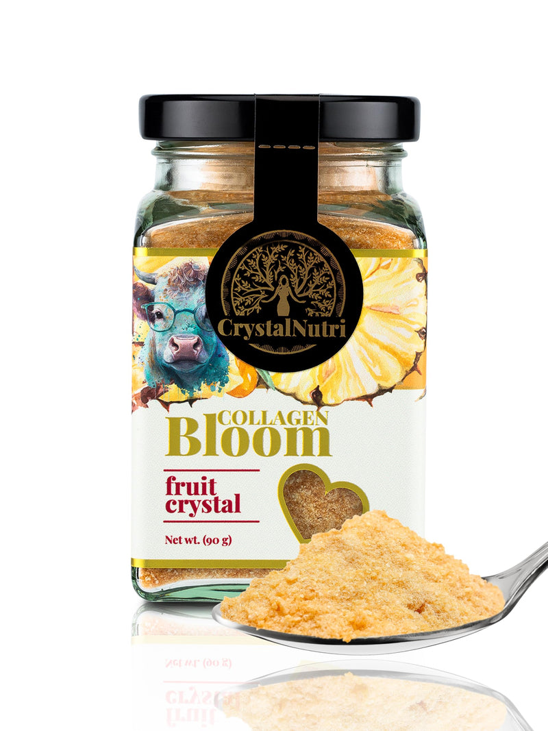 Collagen Bloom 90g – Better Then Freeze Dried Fruit - Concentrated Pineapple and sea Buckthorn Fruit Powder with Bovine Collagen - Low Temperature Drying – Preserving Natural enzymes