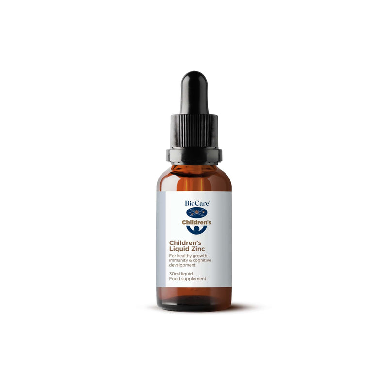 BioCare Children’s Liquid Zinc - Easy-Absorb Zinc Gluconate for Children - for Immunity, Bones, Growth & Cognitive Support - Blackcurrent Flavour - 30ml