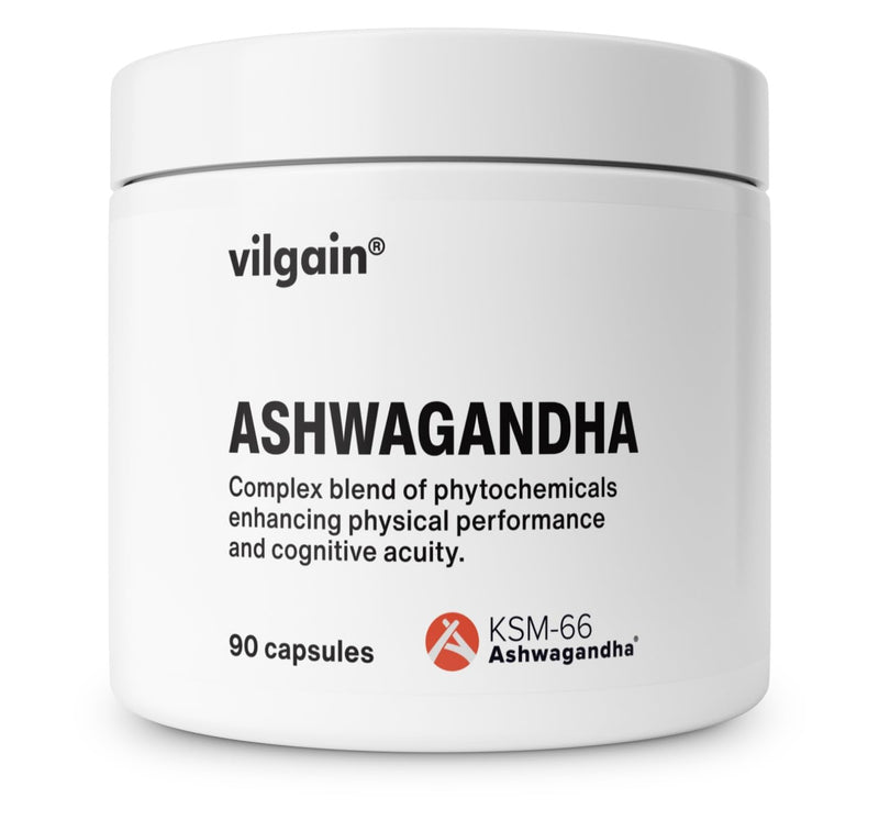 Vilgain Ashwagandha | Effective Extract KSM-66 | Anti-Stress Effect | Support of Memory and Physical Performance | 90 Capsules/Month