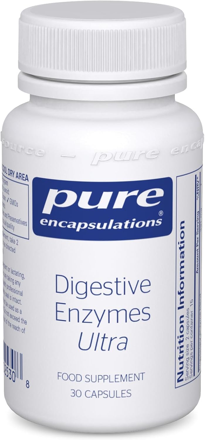 Pure Encapsulations Digestive Enzymes Ultra - Broad Spectrum Vegetarian Digestive Enzymes - Supports Digestion & Nutrient Absorption - 30 Capsules 30 count (Pack of 1)