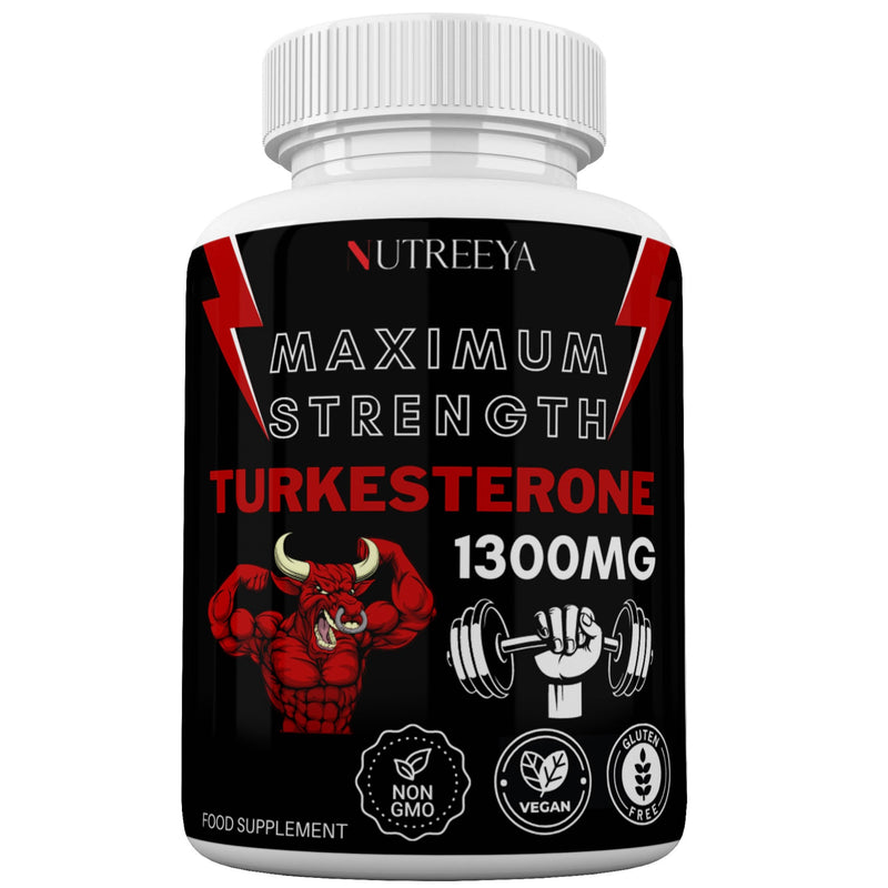 Turkesterone -1300mg Max Strength Ajuga Turkestanica Extract, Vegan, Gluten Free, (Not Turkesterone Capsules) (Pack of 1 (60 Pills)) PACK OF 1 (60 Pills)