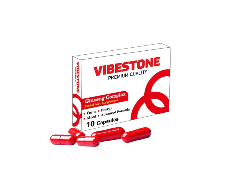 Ultra Strong VIBESTONE RED™.10 x 700mg Pills - Herbal Supplement, Performance Enhancing Supplements for Energy, Stamina and Endurance.Stronger and Harder Performance Ginseng Capsules. 10 count (Pack of 1)