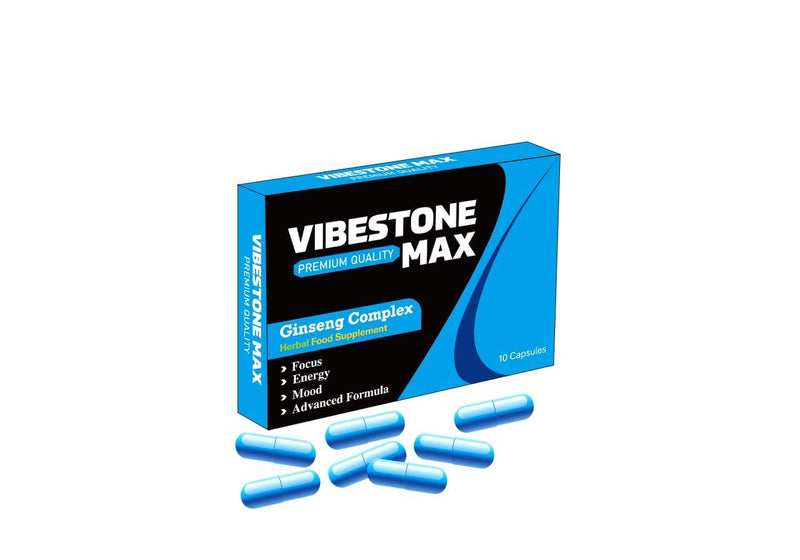 Ultra Strong VIBESTONE MAX™.10 x 500mg Pills - Herbal Supplement, Performance Enhancing Supplements for Energy, Stamina and Endurance.