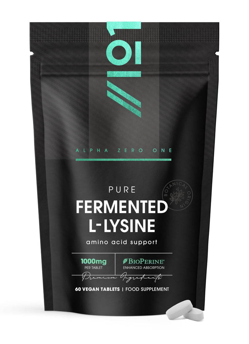 L-Lysine 1000mg Tablets – High Strength Essential Amino Acid – 60 Count – Supports Immune System, Muscle Recovery, Collagen, Bone Health & Energy – Vegan, Gluten-Free - by Alpha01