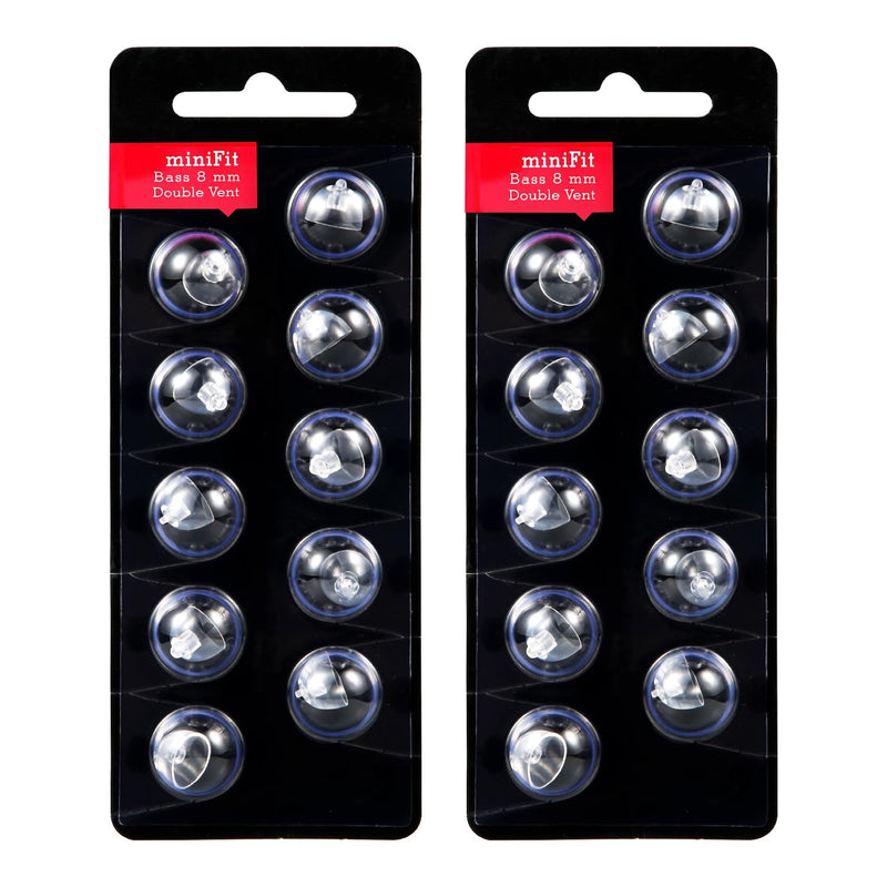 2 Pack / 20pcs Hearing Aid Domes for Oticon, 8mm Replacement Domes for Oticon Universal Silicone Hearing Aid Domes Suitable for Oticon MiniFit Hearing Aid Supplies (Black)
