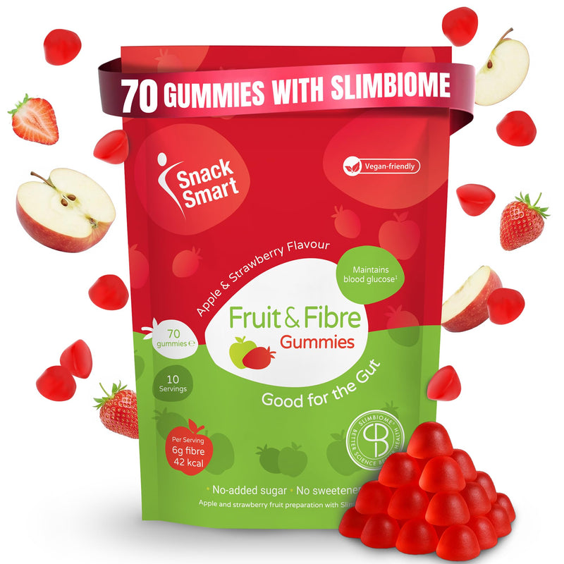 High Fibre Prebiotic Gummies | Supports Digestive Health | High Fruit | Vegan Gummies | GLP1 Alternative Snack | 70 Gummies