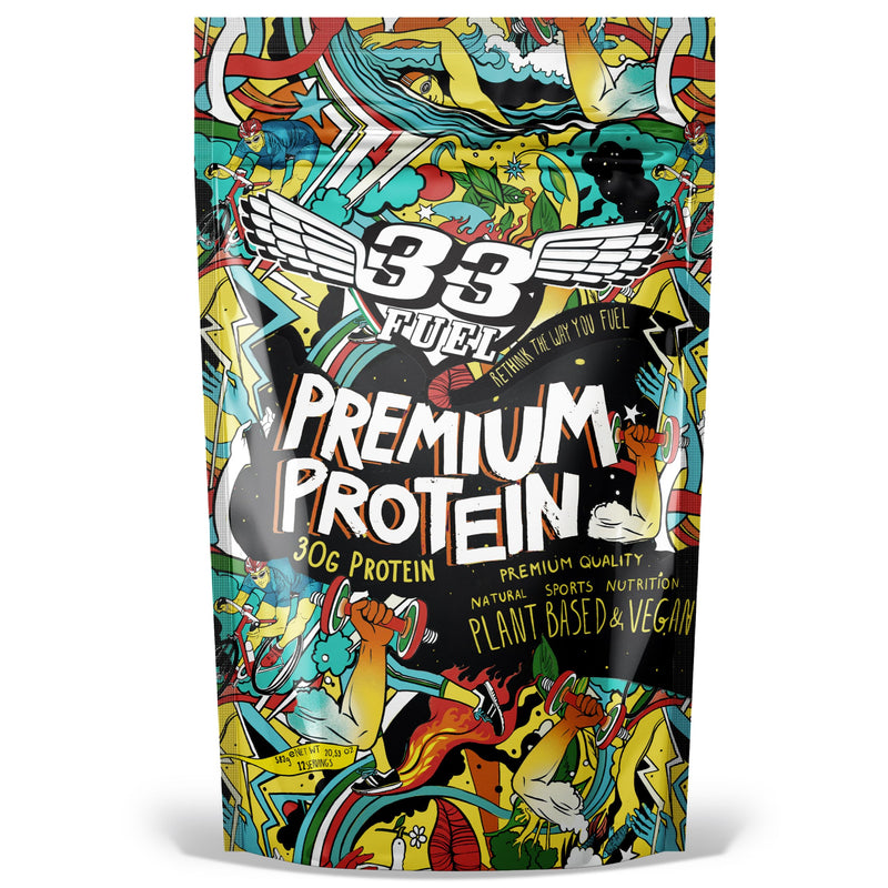 33Fuel Plant-Based Protein Powder – 30g Protein for Muscle Growth, Vegan with Antioxidants for Gut Health – Chocolate Flavour – 582g