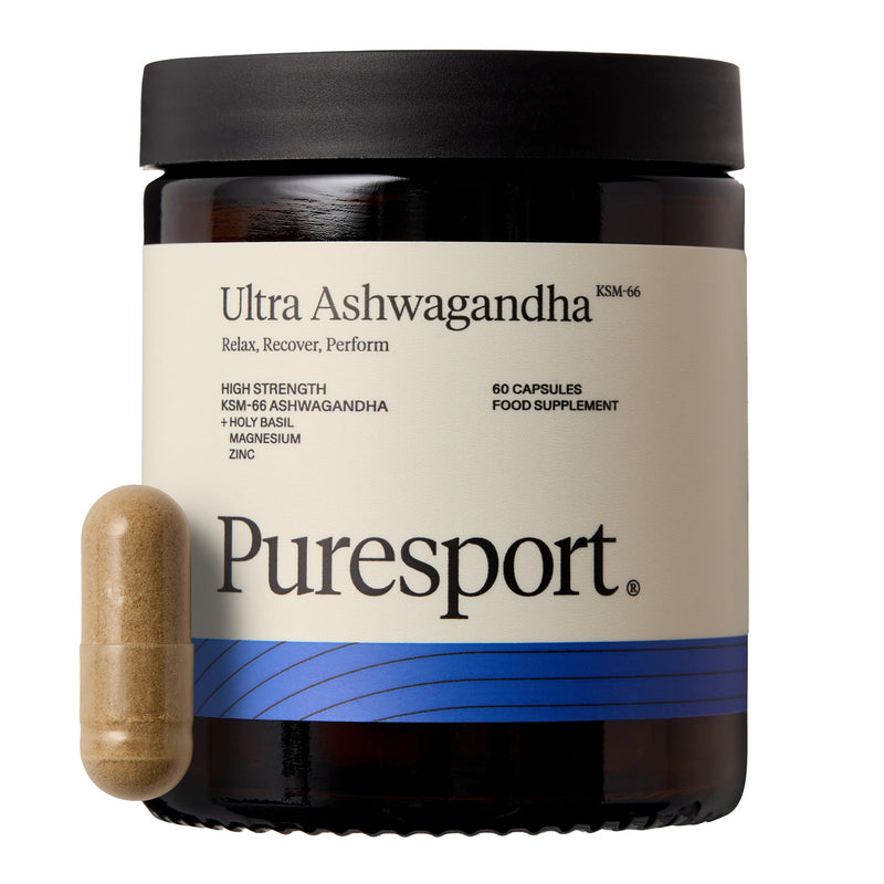 Puresport Ultra Ashwagandha KSM-66 (30 Day Supply), High Strength Supplement with Holy Basil, Magnesium & Zinc, Improves Resilience, Physical Performance, Hormonal Balance and Cognitive Performance