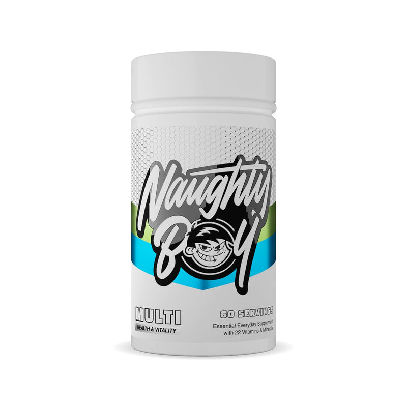 NaughtyBoy Multi - 60 Capsules, 22-in-1 Daily Multivitamin Supplement, 100% NRV of Essential Vitamins & Minerals, Immune, Energy & Wellness Support