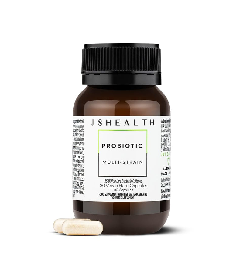 JSHealth Vitamins Gut Health and Immunity Formula | Probiotics for Women and Men | Multi-Strain Probiotic Supplement for Digestive Health and Immune Support (30) 30 count (Pack of 1)