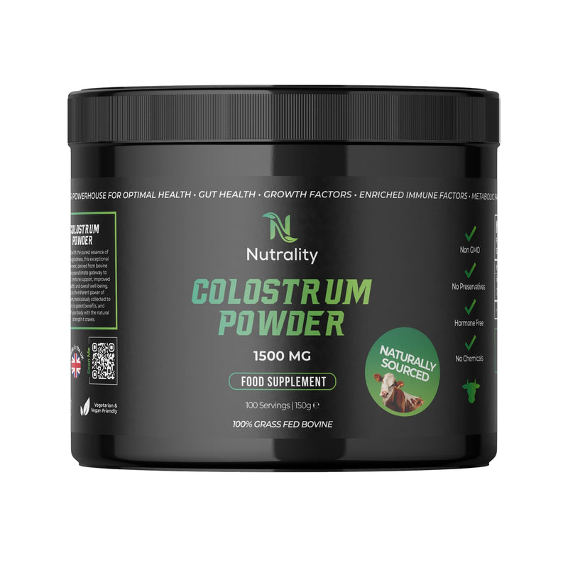 100% Bovine Colostrum Powder 1500mg | Gut Health | 100 Servings | Gut Health & Immune Support | Colostrum Supplement Men & Women | Gut Health Energy, Gut Repair & Human Parasite Detox