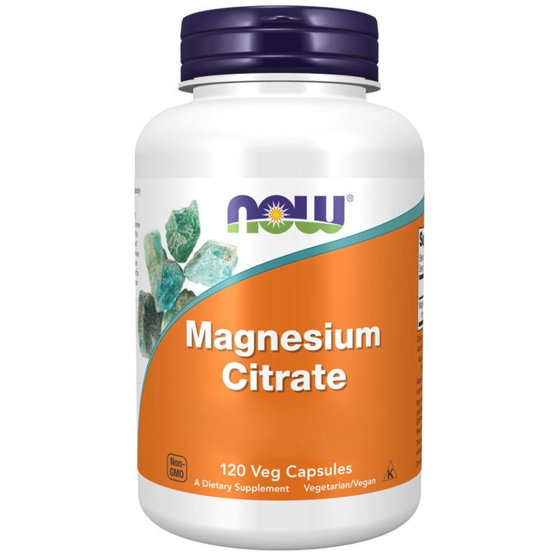 Now Foods, Magnesium Citrate, 400mg, 120 Vegan Capsules, Gluten Free, Vegetarian, Soy Free, Non GMO 120 count (Pack of 1)