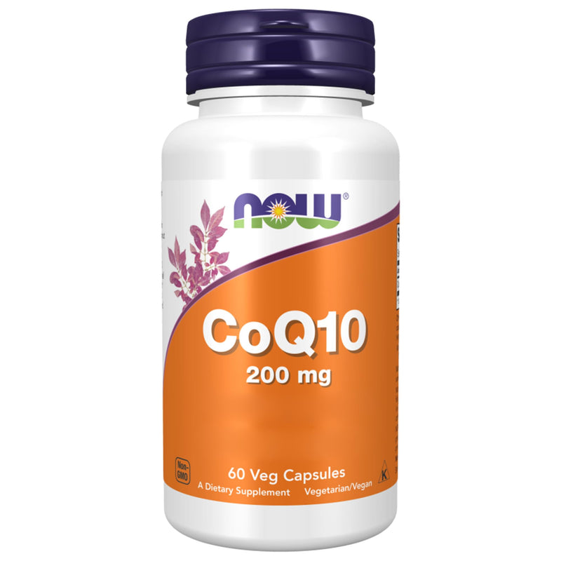 Now Foods, CoQ10 200mg, Coenym Q10, High Dose, 60 Vegan Capsules, Gluten Free, Vegetarian, Soy Free, Non GMO