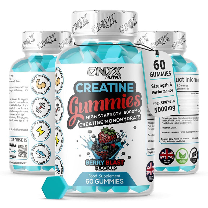 Creatine Monohydrate Gummies 5000mg - Workout Gym Supplement - 60 Creatine Gummies