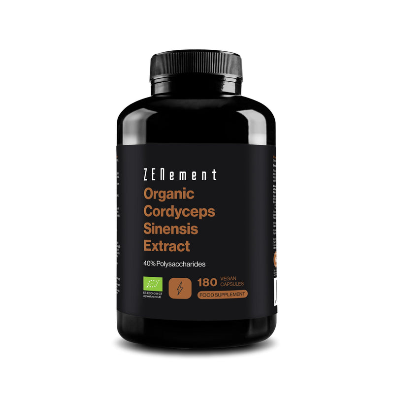 Organic Cordyceps Sinensis, 180 Capsules (6-Month Supply) | Mushroom Extract Powder Supplement | 650mg of Authentic CS-4 Extract, 40% bioactive Polysaccharides | Vegan, No Additives | Zenement