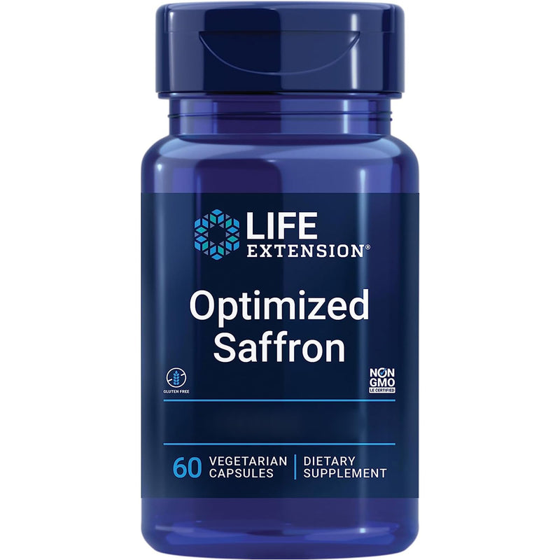 Life Extension Optimised Saffron, Saffron Extract, 60 Vegan Capsules, Gluten Free, Vegetarian, Soy Free, Non-GMO