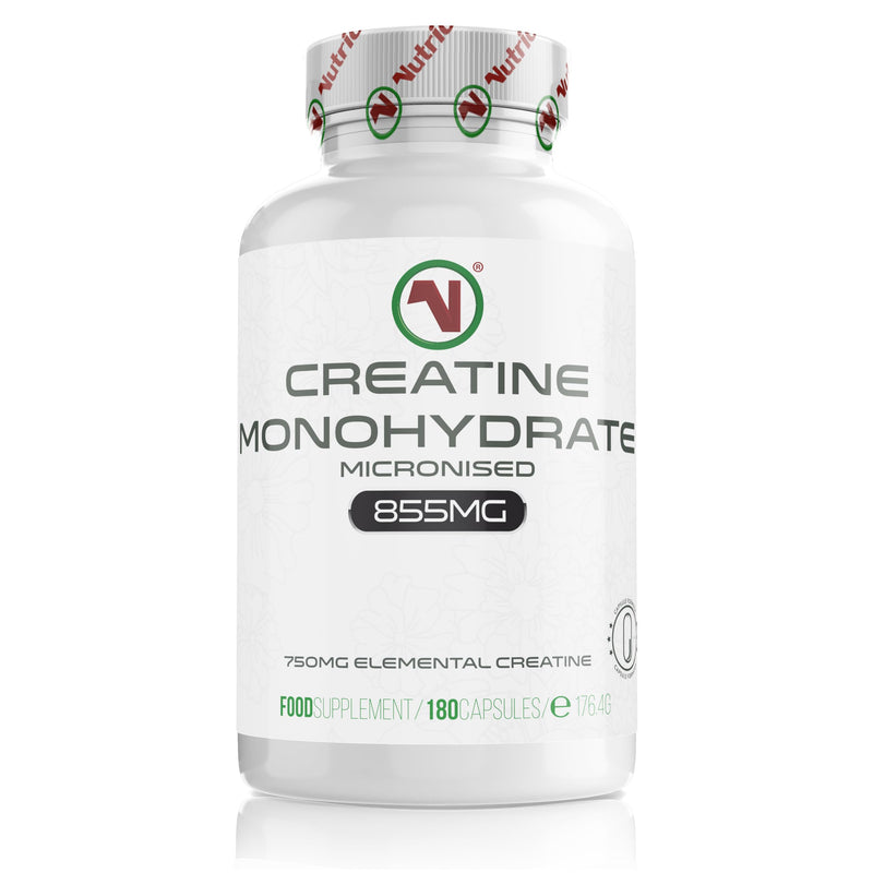 Creatine Monohydrate Capsules – Pre Workout & Post Workout Supplement for Muscle Performance & Recovery – 750mg Elemental Creatine Per Capsule – 4 Per Day. (Capsules x 180)