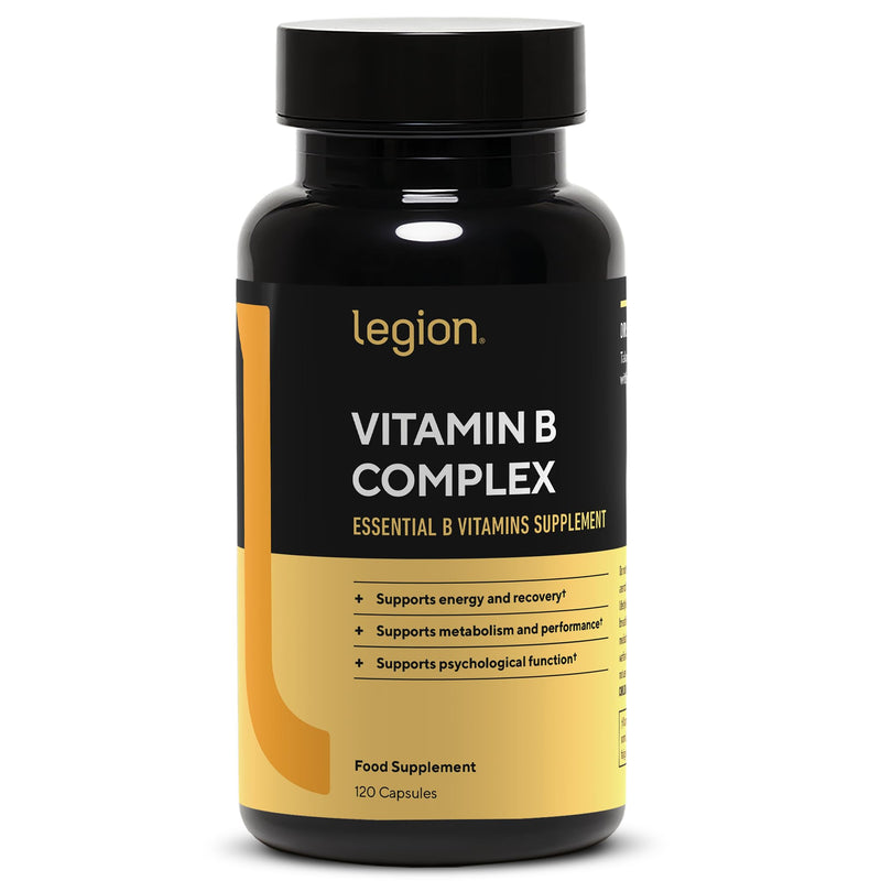 LEGION Vitamin BComplex (120 Capsules) - Vitamin B Complex with Choline and Inositol Supports Mood & Liver Function - Vegan B-Complex Vitamins Support Energy Metabolism & Muscle Function