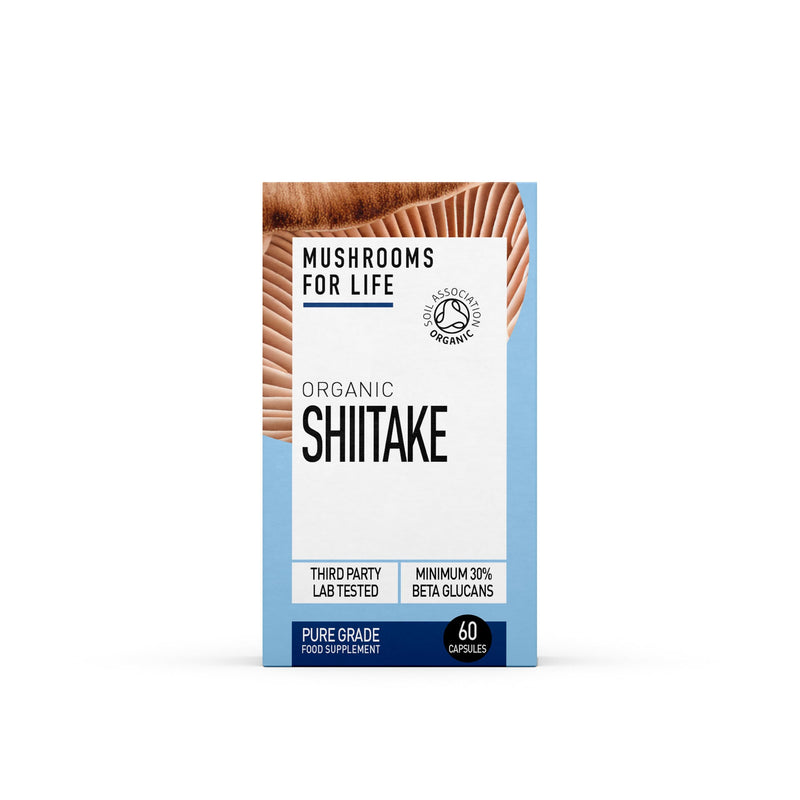 Organic Shiitake Supplement - Mushroom Superfood Supplement - Shiitake Mushroom Complex - Pure Grade Extracts, No Binders (60g or 60 caps) (60g Capsules) 60g capsules