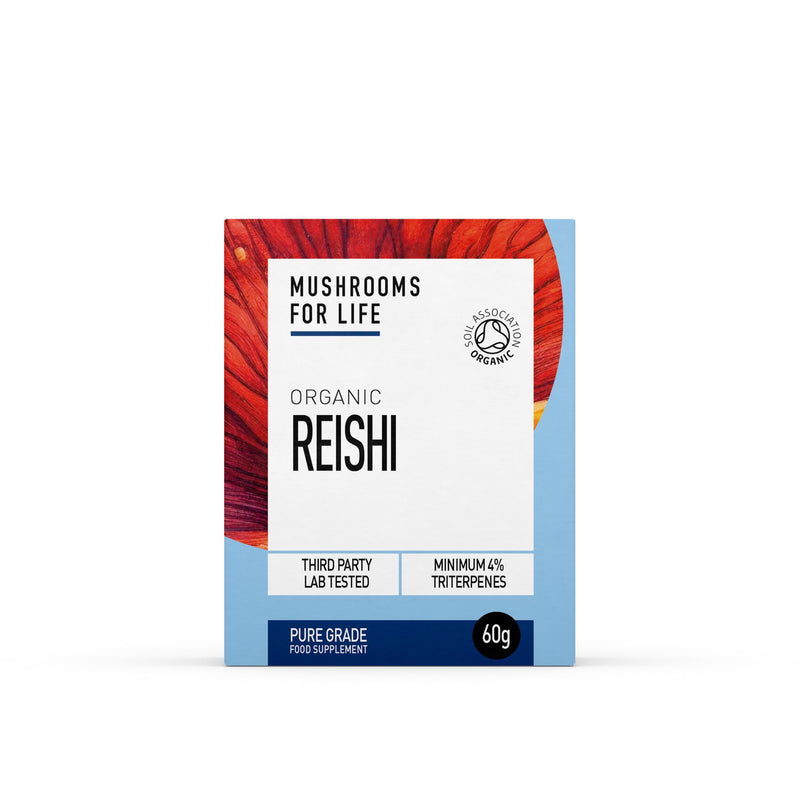 Organic Reishi Supplement - Mushroom Superfood Supplement - Reishi Mushroom Complex - Pure Grade Extracts, No Binders (Powder 60g) (60g Powder) 60g powder