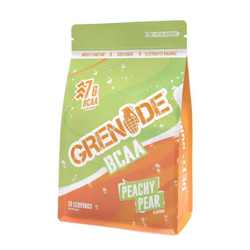 Grenade BCAA Intra Workout Powder Zero Sugar Drink Packed with Amino Acids Including B-Vitamins, Magnesium & Glutamine (30 Servings) - Peachy Pear, 390 g (Pack of 1)