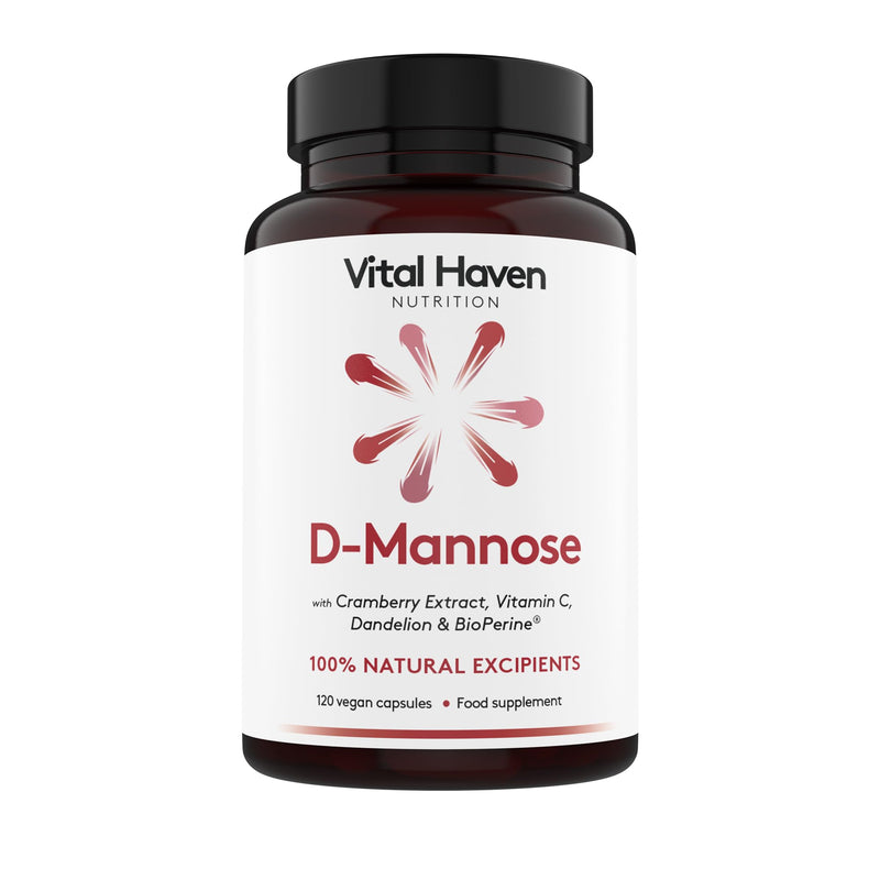 UTI/Bladder Supplement - D-Mannose + Cranberry Extract + Dandelion Root + Vitamin C - UK Made