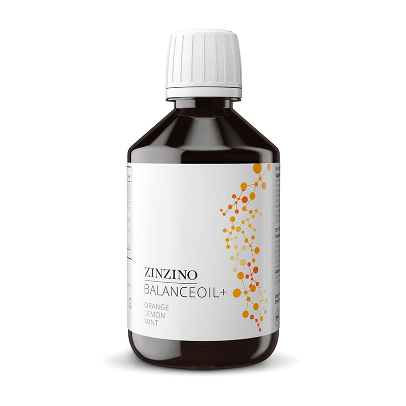 ZinZino BalanceOil+ Fish Oil with Omega-3 (DHA & EPA), Vitamin D3, Orange Lemon Mint, 300 ml Orange, lemon and mint 300 ml (Pack of 1)