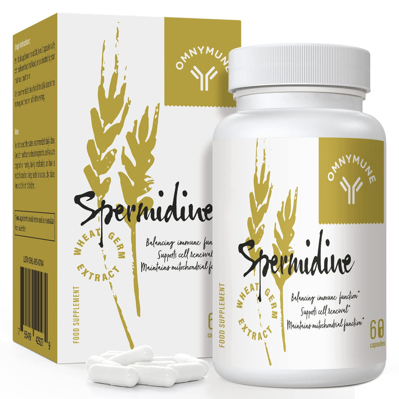 Fermented Wheat Germ Extract - 13 mg spermidine per Capsule - with zinc and thiamine - 60 Capsules (60 Count (Pack of 1)) 60 count (Pack of 1)