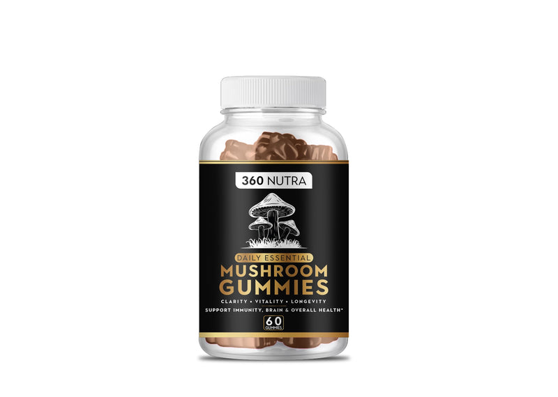Premium Organic Mushroom Gummies| Immune Support and Antioxidant Boost Vegan Gummies | All-Natural Immunity-Enhancing Mushroom Supplements for Adults| Focus Gummies for Memory, Focus and Nerve Health
