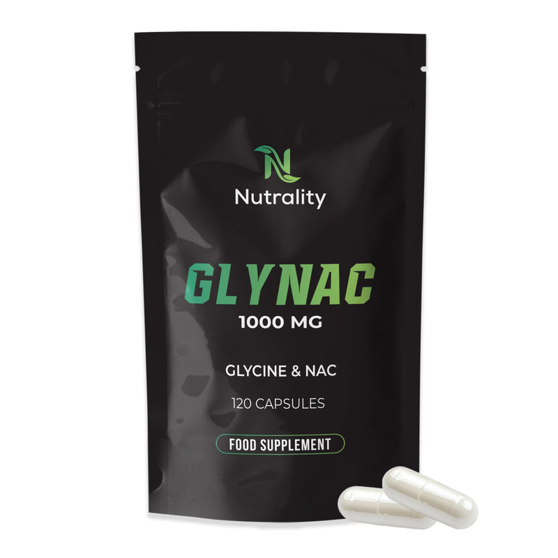 Glynac Supplement 1000mg | Vegetarian | 120 Capsules | Glycine & NAC Formula | Enhanced Health & Wellness | Promotes Youthful Vitality & Anti-Ageing | Antioxidant Support