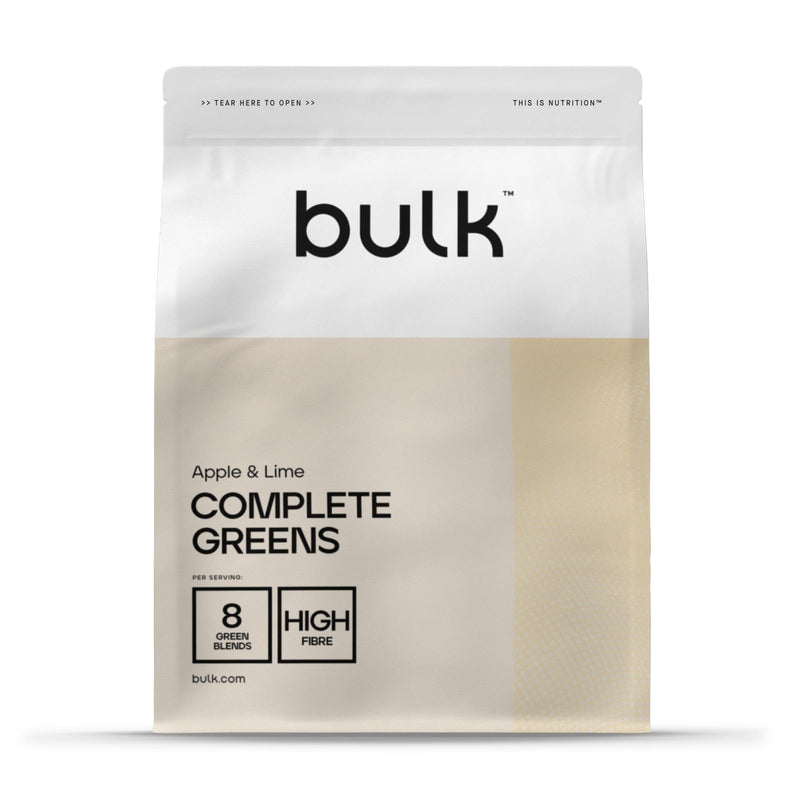 Bulk Complete Greens Powder, Blend of 8 Super Greens, High Fibre, High Dosage, Daily Vitamins, Spirulina, Chlorella, Apple & Lime, 500 g, 55 Servings, Packaging May Vary 500 g (Pack of 1)