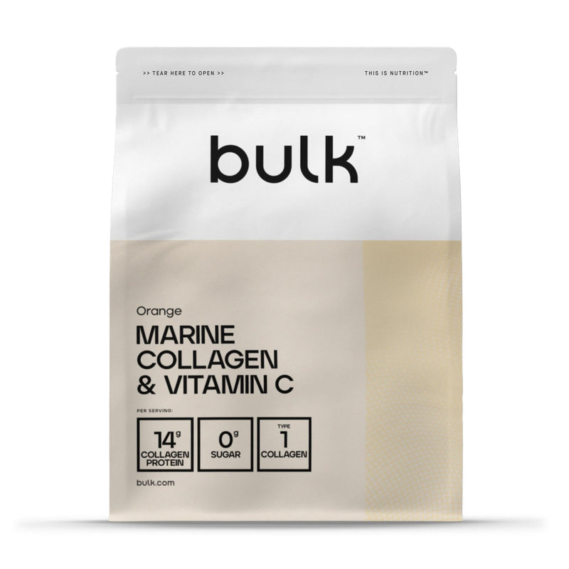 Bulk Marine Collagen and Vitamin C Powder, 14000 mg Per Serving, Type 1, Orange, 250 g, 16 Servings, Packaging May Vary 16 Servings (Pack of 1)
