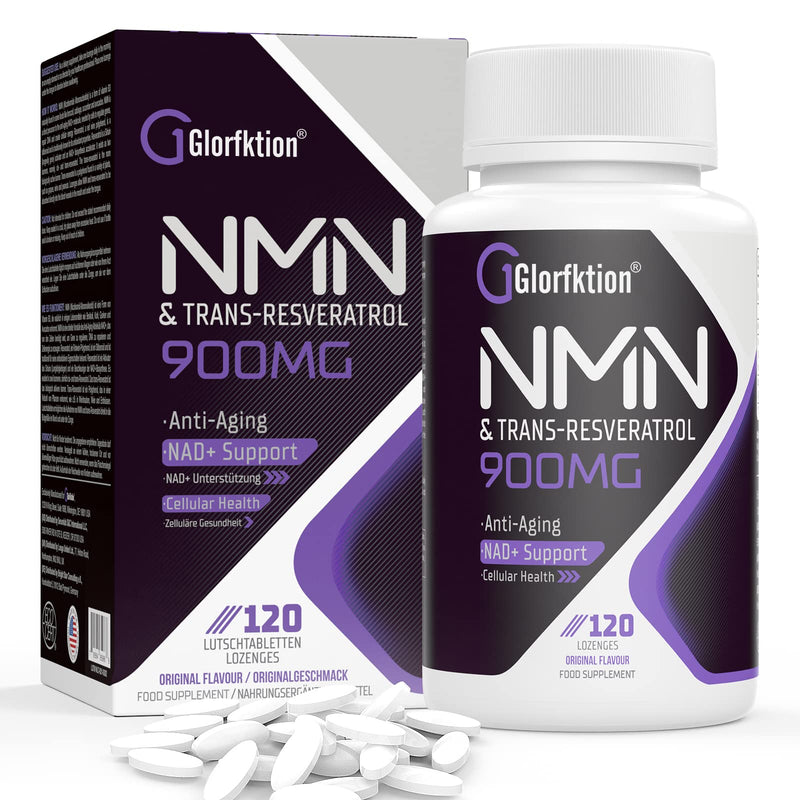 Trans-Resveratrol & NAD+ 900mg, Enhanced with Black Pepper for Max Absorption, 120 Fast-Acting Lozenges for 4 Month Supply (120 Count (Pack of 1)) 120 count (Pack of 1)