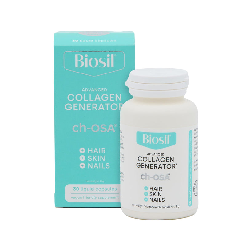 Biosil Collagen Generator - 30 Liquid Capsules - with Patented ch-OSA Complex - Generates & Protects Your Own Collagen - GMO Free - 15-Day Supply 30 count (Pack of 1)
