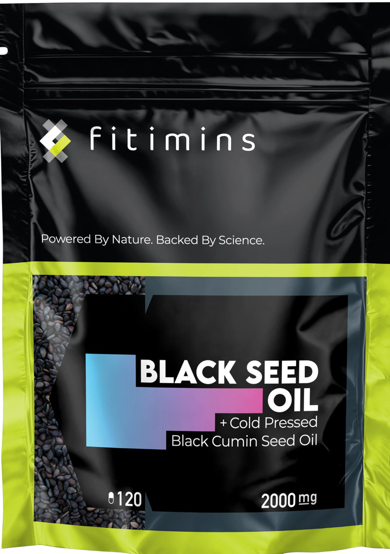Black Seed Oil Capsules 2000mg | High Strength Thymoquinone | 120 Softgels | 2-Month Supply | Cold-Pressed Virgin Oil with Omega 3, 6 & 9 | Nigella Sativa Supplement for Hair Growth, Acne & Skin Glow