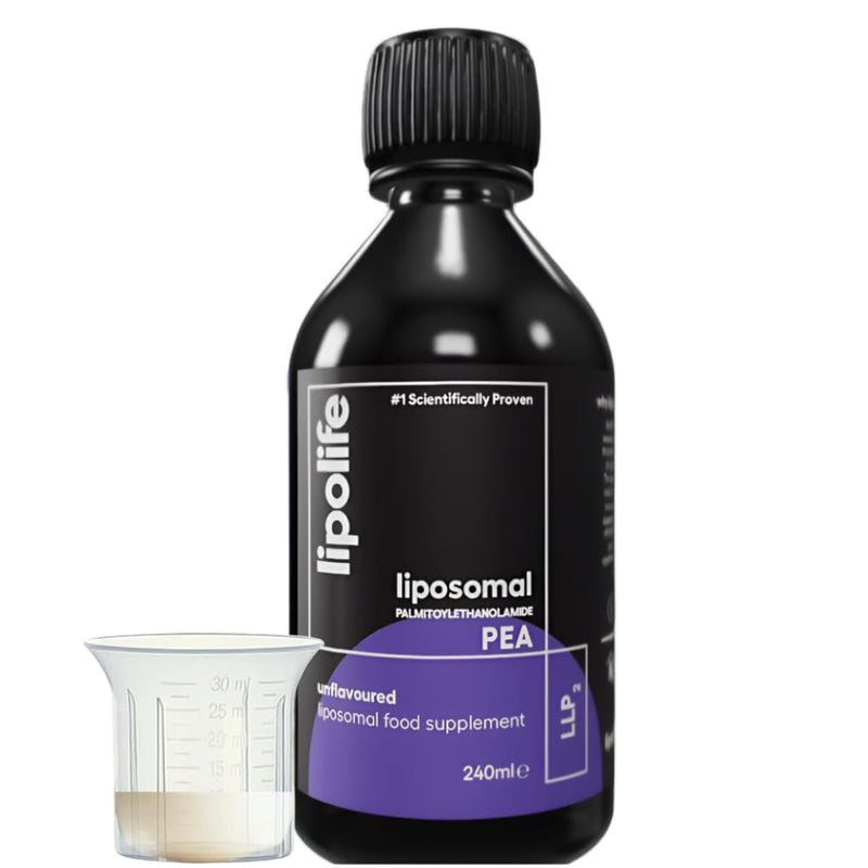Liposomal Pea Supplement Palmitoylethanolamide Levagen+® | High Strength Liquid Formula | LLP2 | Enhanced Bioavailability | 48 Days | Cognitive Health | Muscle Recovery | Joint Pain and Inflammation