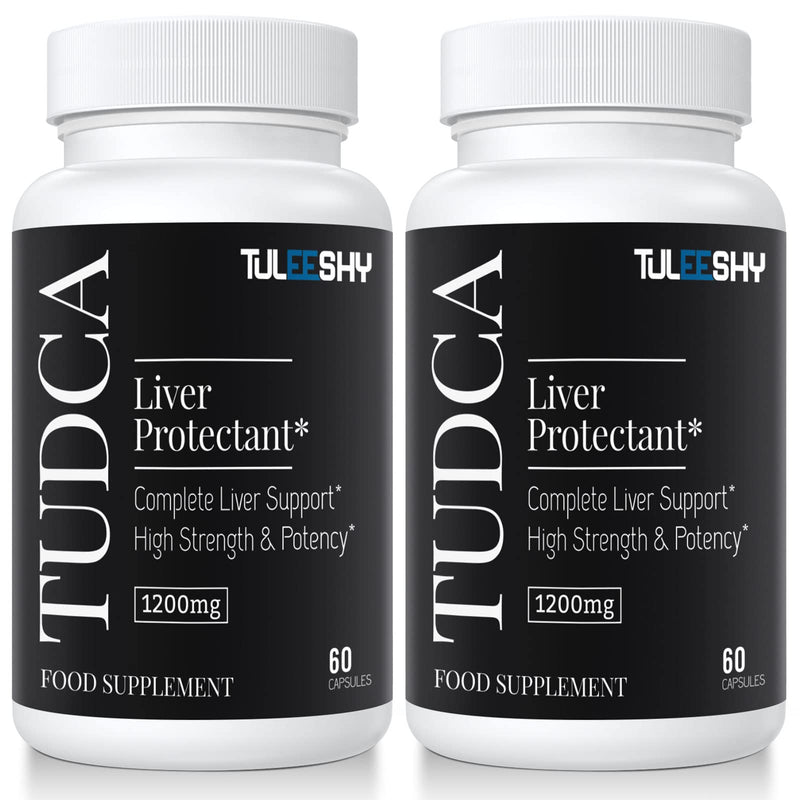1200 mg TUDCA Supplement | 120 Capsules | Tauroursodeoxycholic Acid - TUDCA Bile Salts for Liver and Digestion, Non-Animal Formula 60 count (Pack of 2)