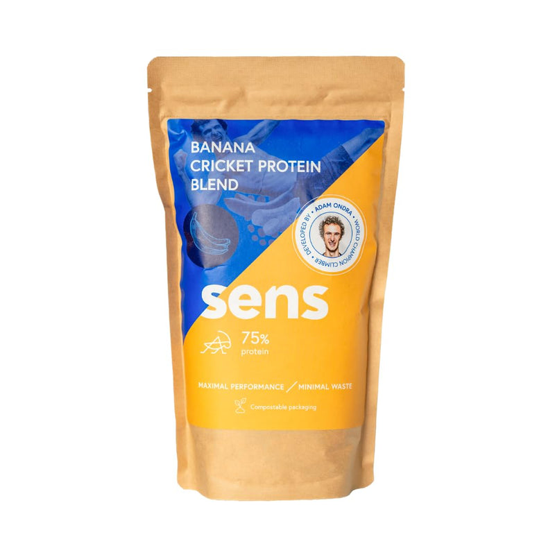 SENS Protein Powder x Adam Ondra, All-Natural Protein Powder, Protein Powder Without Lactose, Cricket Protein Shake with Insect Protein (455g, Banana) 455g