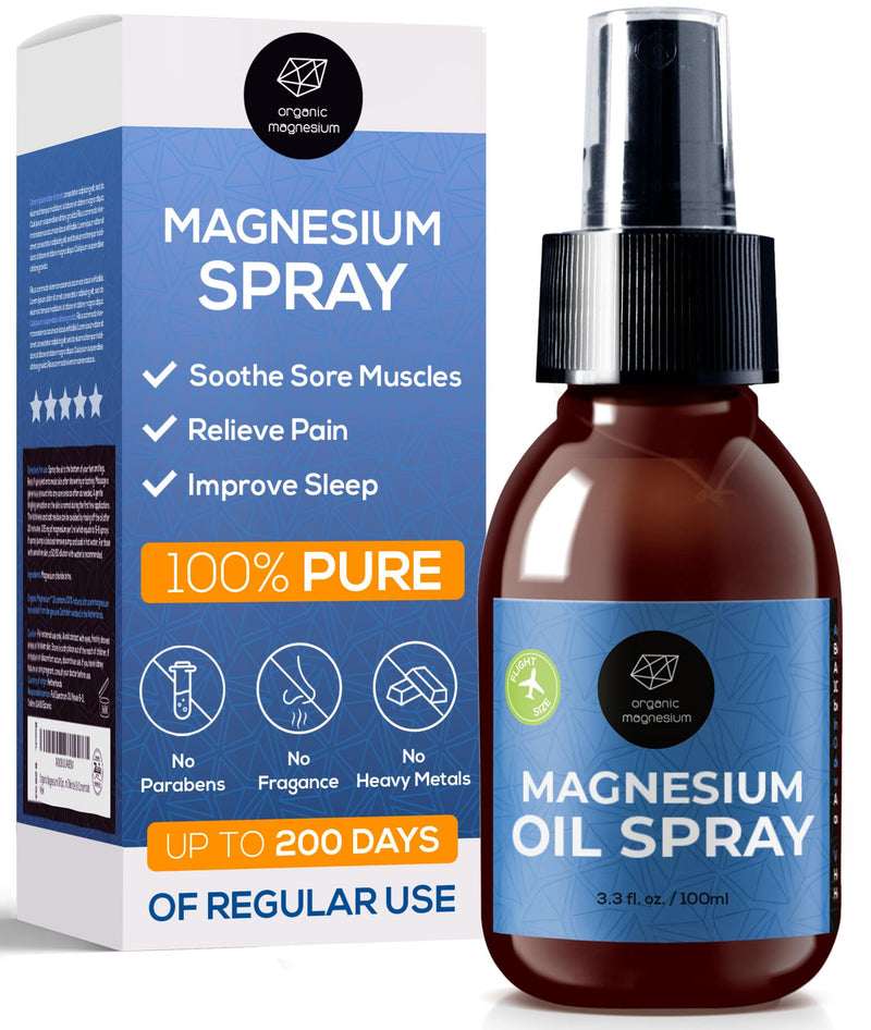 Magnesium Spray for Sleep 100ml - 100% Natural & Ultra Pure Magnesium Oil | Topical Organic Mg Foot Spray for Restless Legs & Muscle Cramp Relief | from Ancient Zechstein Seabed